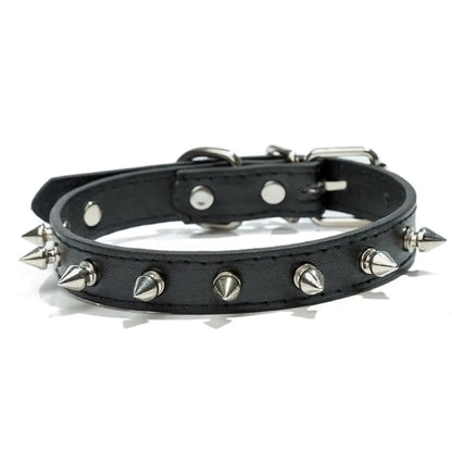 Pet Products Leather Cat Dog Collar Colorful Adjustable Pet Spiked Studded Collars Cool Exquisite Pet Neck Strap Photograph