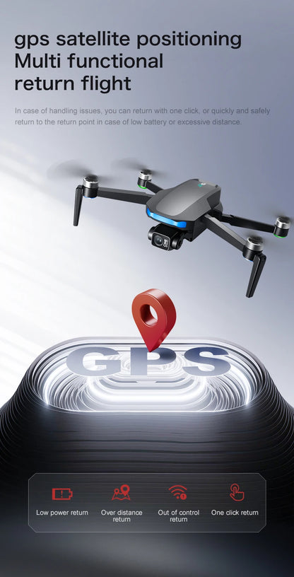 S-X1 MAX 4K Dron profesional con cámara HD cardán de 3 ejes GPS Dron sin escobillas 5G WIFI pantalla Control remoto RC Quadcopter Juguetes