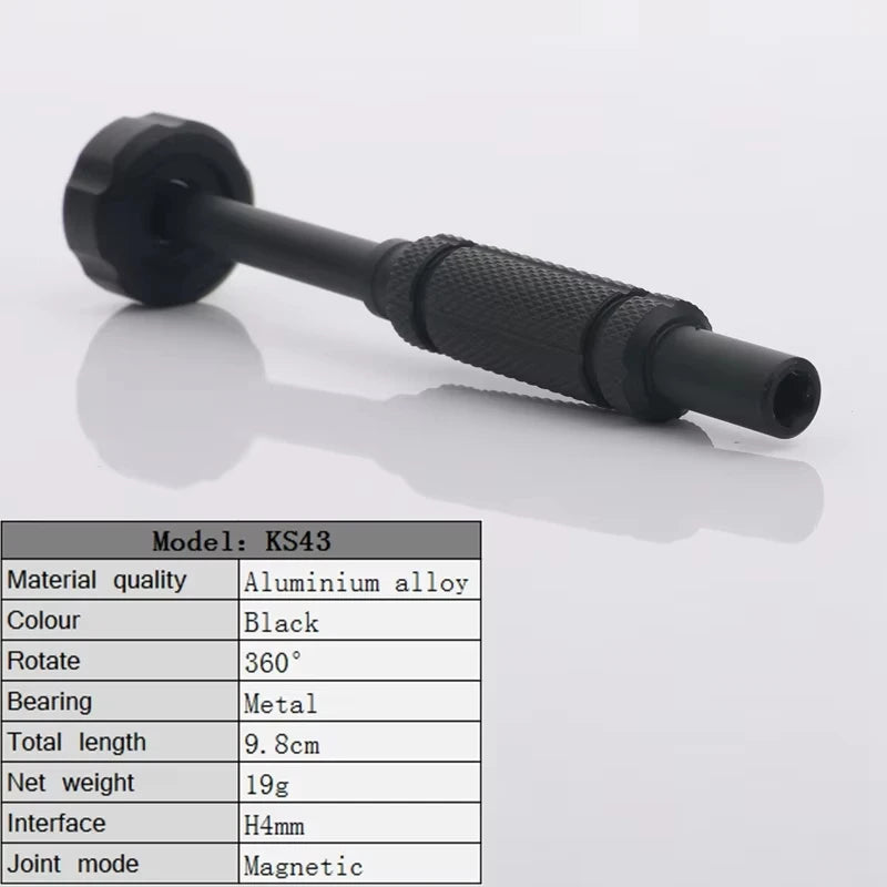 Precision Magnetic Screwdriver Handle Bearing Aluminium Alloy Bolt Handle Phone Repair Hand Tool for H4mm Screw Driver Bits