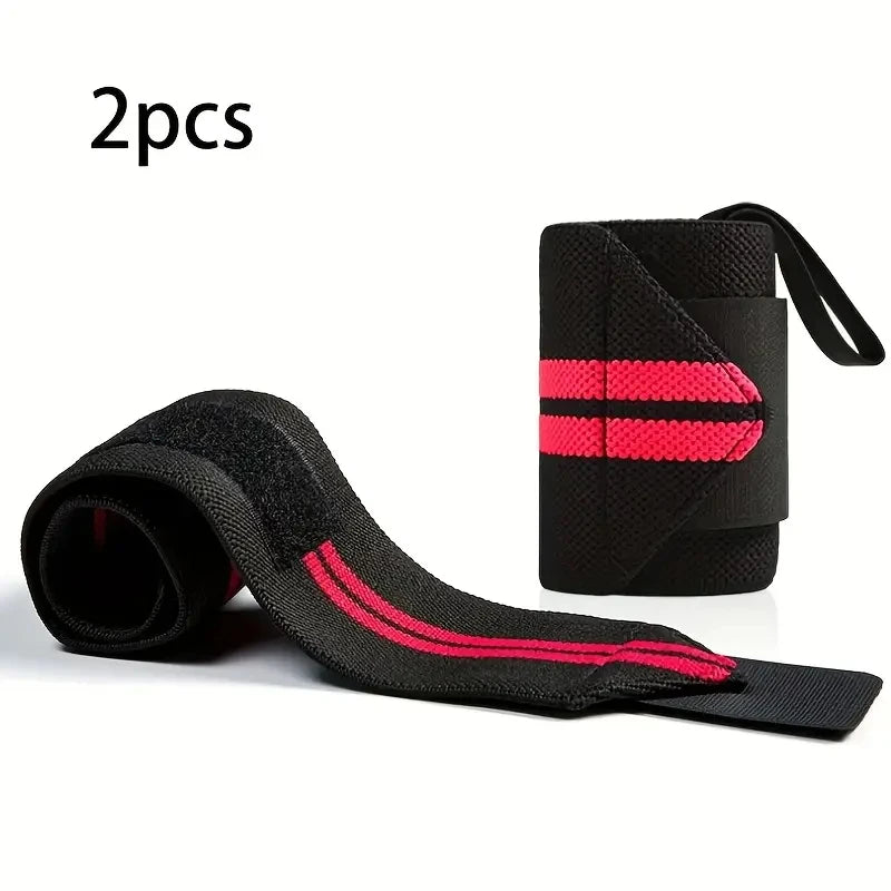 2 pcs Elastic Wrist Wraps, Wrist Support Brace, Wrist Wraps Guard Wrist Band For Gym Weightlifting, Fitness Protection, Barbell