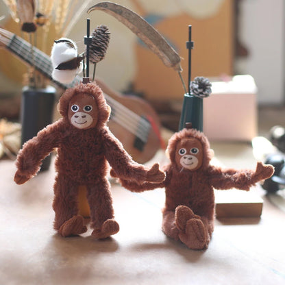 Nuevo Llavero de Peluche de Dibujos Animados, Gorila, Chimpancé, Mono, Colgante para Mochila, Coche, Bolso, Decoración, Regalo para Niños