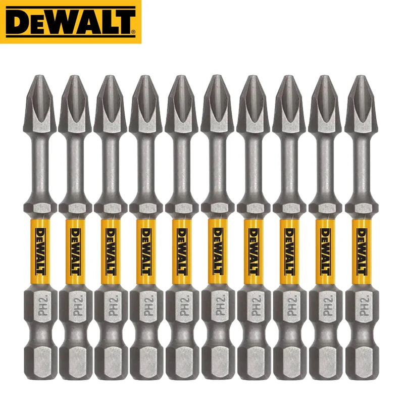 DEWALT PH2 SL8 Philips Slotted Drill Bits Series 10X 20X 89MM 63.5MM 57MM 50MM 25MM Original Screwdriver Batch Header