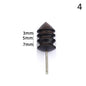 Black Ebony Wood Leather Burnisher Polished Rods, Leather Craft Edge Slicker Tool, Electric Polished Tip Head DIY Rotary Sets