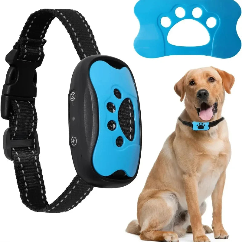 Pet Dog Anti-Barking Device USB Rechargeable Dog Training Collar Ultrasonic Stop Barking Vibration Anti-Bark Collar