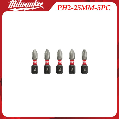 Milwaukee Heavy-Duty Impact Drill Bit Kit 1/4" Hex Magnetic Screwdriver Bits Organized in Portable Storage Case