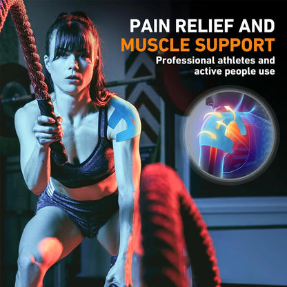 1/5/10PC Precut Kinesiology Tape for Shoulder Support & Stability,Shoulder Pain Relief Athletic Tape - Waterproof & Elastic