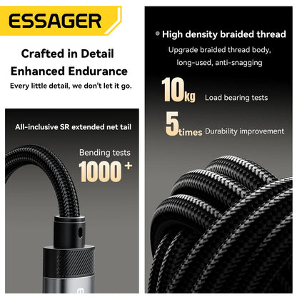 Essager Lighting to 3.5mm Jack Audio Adapter Headphone Aux Cable USB Type C to 3.5 Adapter OTG Type C For iPhone Xiaomi OnePlus