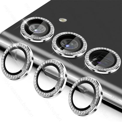 Diamond Camera Lens Protector Ring Cover For Samsung Galaxy S25 Ultra 5G S24 Plus S23 S25 FE S22 Tempered Glass Protective Film