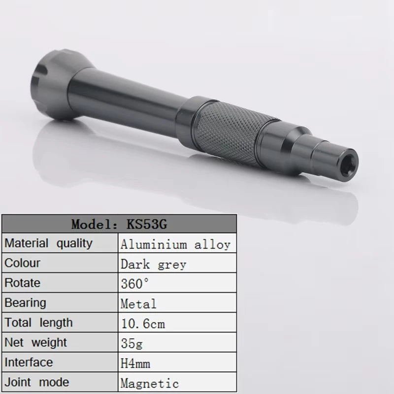 Precision Magnetic Screwdriver Handle Bearing Aluminium Alloy Bolt Handle Phone Repair Hand Tool for H4mm Screw Driver Bits