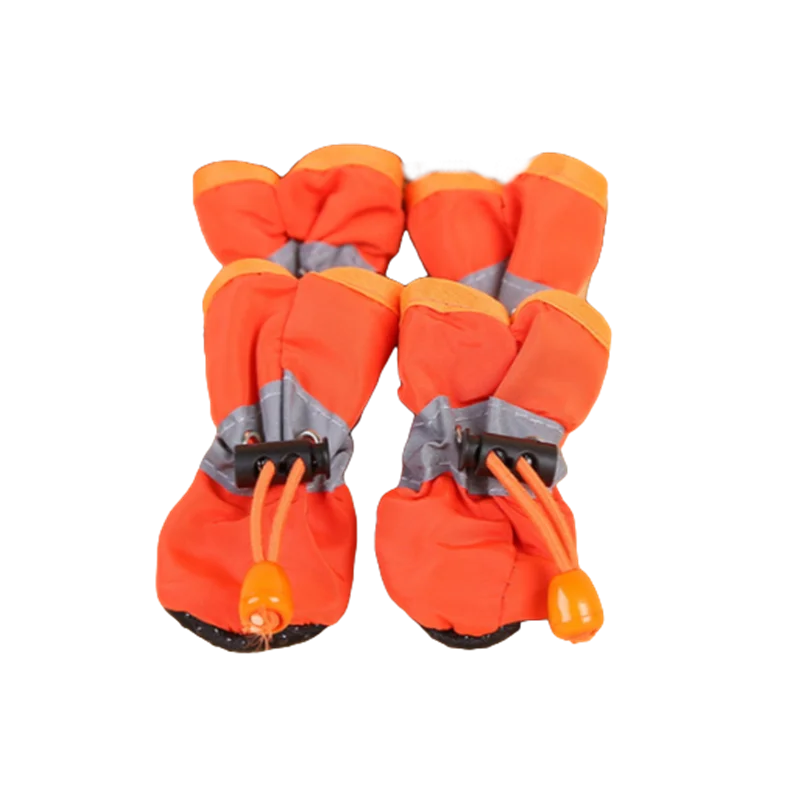 4pcs/set Waterproof Pet Dog Shoes Anti-slip Rain Boots Footwear for Small Cats Dogs Puppy Pet Booties Pet Paw Accessories