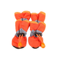 4pcs/set Waterproof Pet Dog Shoes Anti-slip Rain Boots Footwear for Small Cats Dogs Puppy Pet Booties Pet Paw Accessories