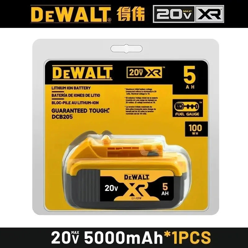 100% Original DEWALT 18V 20V 6.0Ah 5Ah, DCB206, DCB205 With Fast Charging, 20V Lithium Battery, 20V Dewalt Power Tool Battery