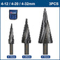 XCAN Step Drill Bit Metal Drill 4-12/20/32mm 6-30mm HSS Cobalt Step Cone Drill Bit Set Wood/Metal Hole Cutter Drilling Tool