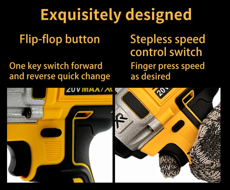 DEWALT DCD887 Cordless Brushless Electric Screwdriver Drill Tool Power Tool for Removing Screws and Drilling