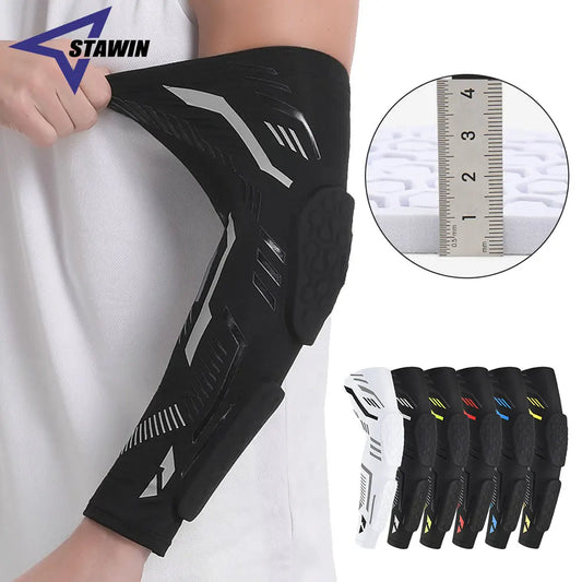 1 Pcs Sports Padded Arm Sleeve Protective Compression Elbow Pad for Basketball, Football, Volleyball, Soccer, and Gym Sport Arm Guards Home