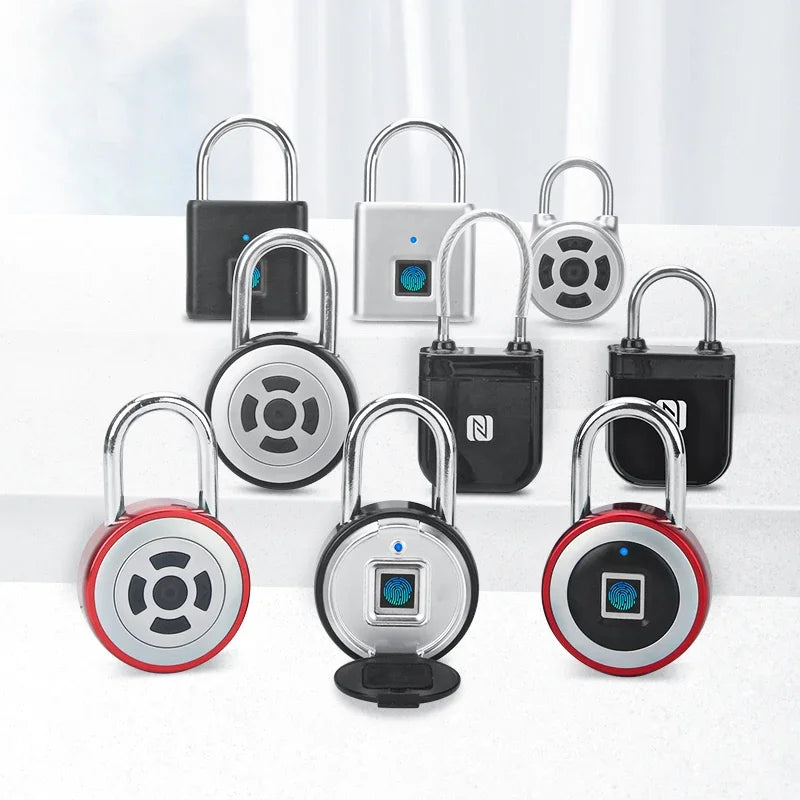 Smart Fingerprint Padlock 0.5s Unlock IP55 Waterproof Type-C Rechargeable for Luggage, Gym, Office, Zinc Alloy Anti-Theft Lock