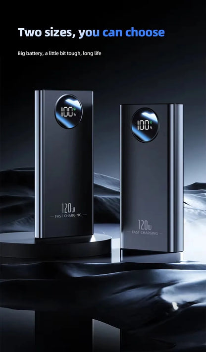 120W 80000mah Power BankSuper Fast Charging  Ultralarge Capacity For Mobile Power External Battery For Iphone Xiaomi Samsung