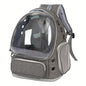 Mochila transparente de gran capacidad para mascotas - Diseño portátil de doble hombro, ideal para viajar y aventuras al aire libre con gatos y perros pequeños