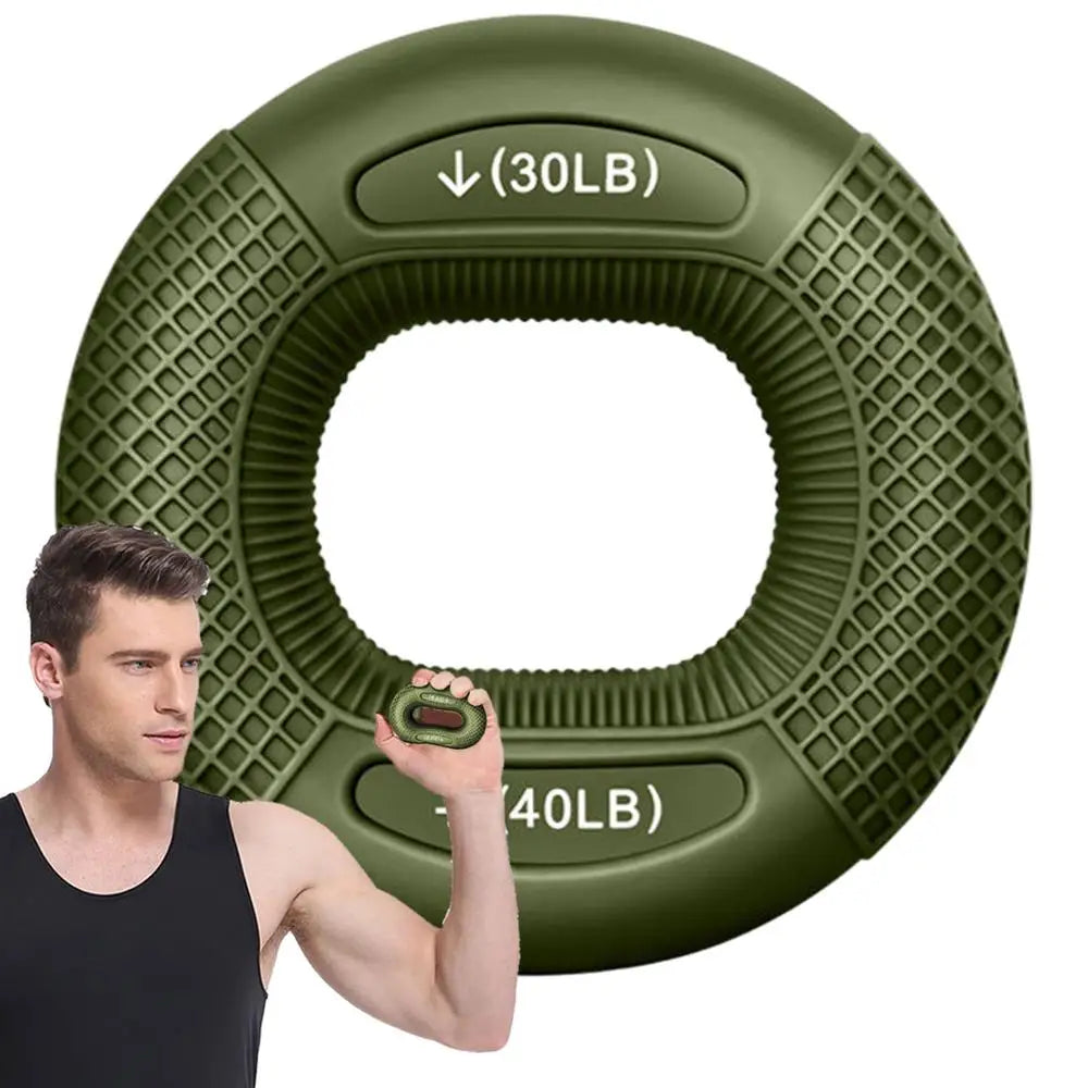 Silicone Finger Strengthener Ring, Hand and Wrist Muscle Trainer Ring, Carpal Expander for Exercise and Fitness