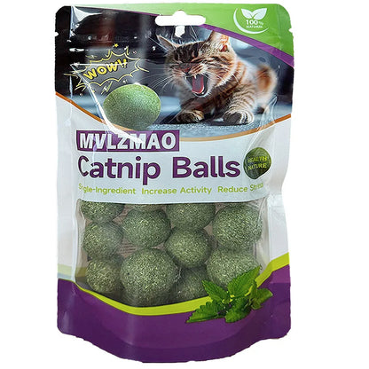 Mint Toys Edible Catnip Ball Safe Healthy Cat Catnip Toy for Cats Home Chasing Games Product Cleans Teeth and Stomach
