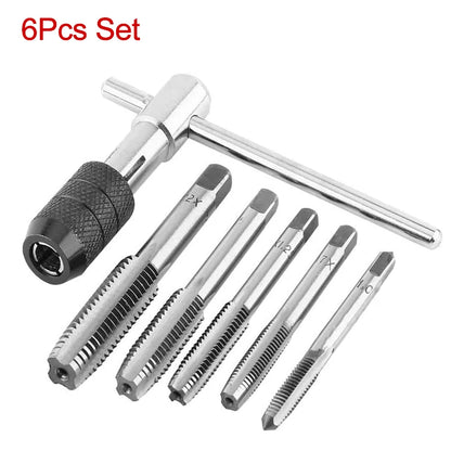 High Quality T-type Wrench Drill Set Hand Tapping Tools Machine Screw Thread Tap Twist Bit M3/M4/M5/M6/M8 Tap Set DIY Tool