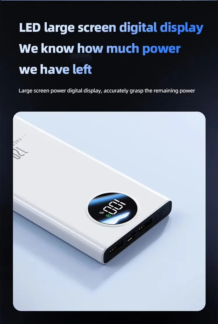 120W 80000mah Power BankSuper Fast Charging  Ultralarge Capacity For Mobile Power External Battery For Iphone Xiaomi Samsung