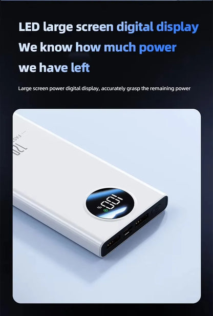 120W 80000mah Power BankSuper Fast Charging  Ultralarge Capacity For Mobile Power External Battery For Iphone Xiaomi Samsung