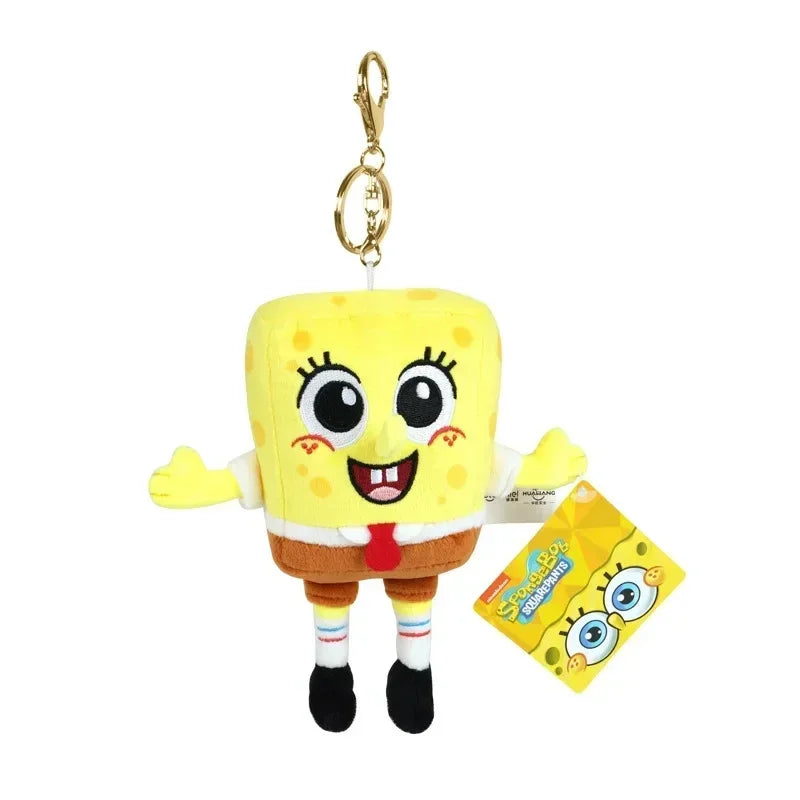 Llavero de Peluche de Bob Esponja y Patricio Estrella de Dibujos Animados Kawaii, Colgante Creativo para Mochila de Gary, Regalos de Squidward Tentacles y Amigos