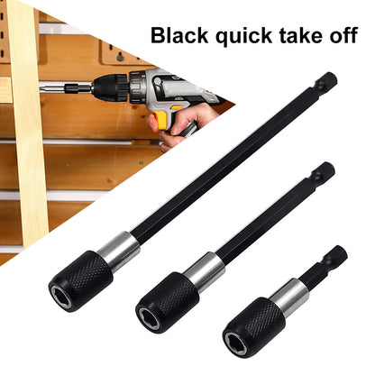 Varilla de Extensión Hexagonal de Liberación Rápida y Autobloqueo de 60-150 mm, Adaptador para Taladro Eléctrico y Destornillador, Accesorio para Herramientas Eléctricas