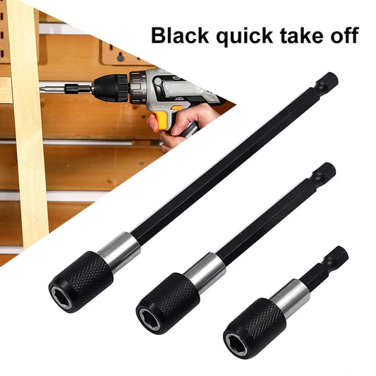 Varilla de Extensión Hexagonal de Liberación Rápida y Autobloqueo de 60-150 mm, Adaptador para Taladro Eléctrico y Destornillador, Accesorio para Herramientas Eléctricas