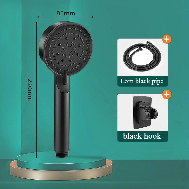 Cabezal de ducha de aumento de presión de 5 modos, boquilla de ducha de agua grande ajustable multifunción, accesorio de baño de masaje