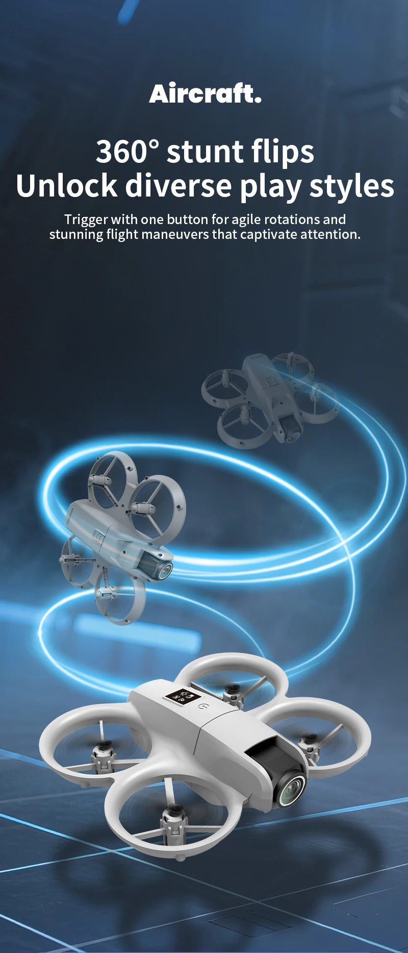 Mini Dron H135 4K Profesional con Cámara Dual, Modo Sin Cabeza, Evitación de Obstáculos, WiFi FPV, Dron 360 °   Helicóptero de Juguete RC Quadcopter