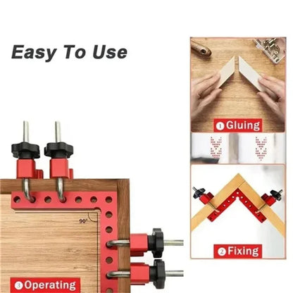 3pcs 90 Degrees L-Shaped Auxiliary Fixture Splicing Board Positioning Panel Fixed Clip Carpenter's Square Ruler Woodworking Tool