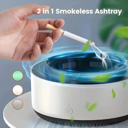 2-in-1 Smart Smokeless Ashtray