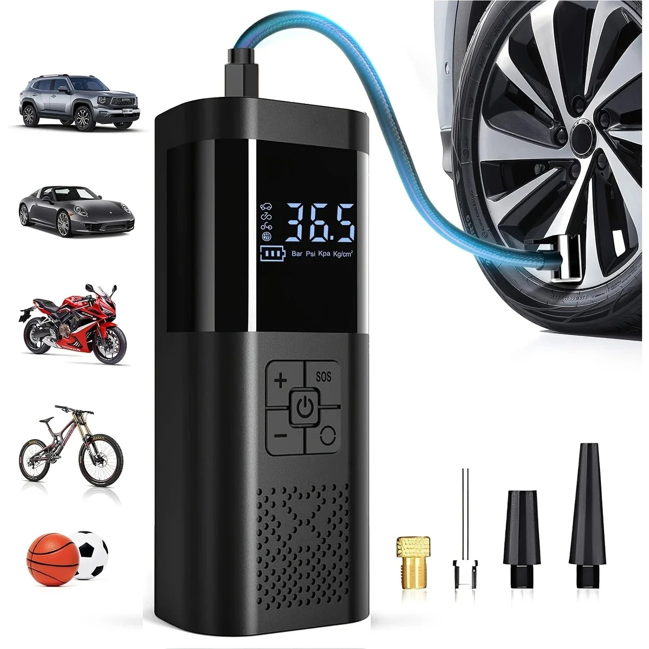Portable car air compressor