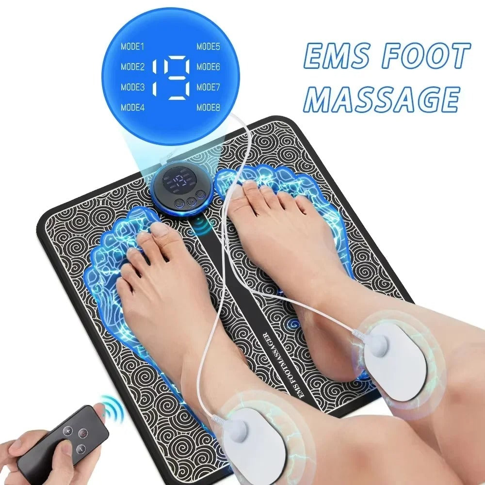 Electric foot massager pad, muscle massage relaxation trainer for massage, Fitness, outdoor sports, home family relaxation