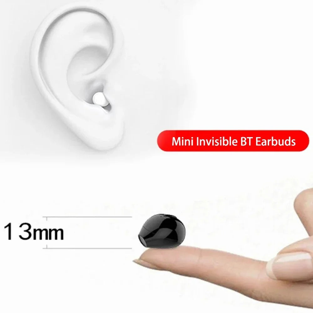Invisible Earbuds Mini Headphones V5.2 Bluetooth TWS