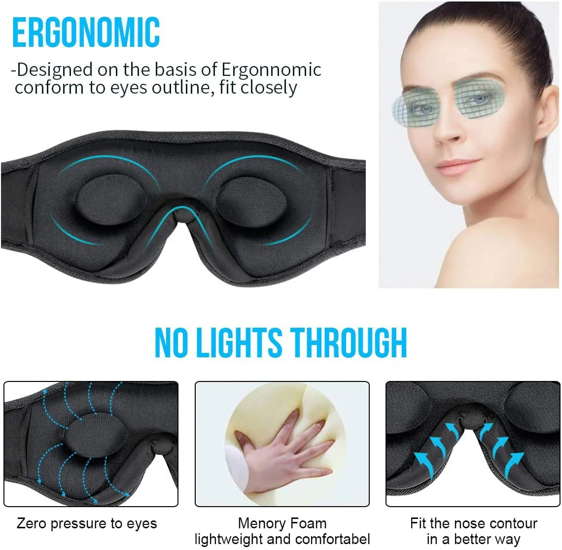 3D Eye Mask with Music & Bluetooth