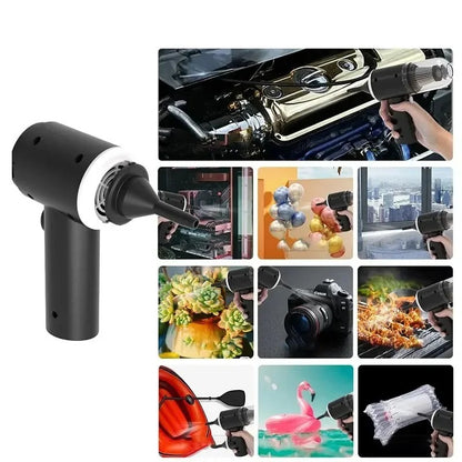 9000Pa Wireless Car Vacuum Cleaner, 1200mAh USB Charging Portable Cleaning Device, Mini Wet and Dry Vacuum for Home