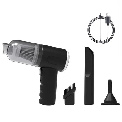 9000Pa Wireless Car Vacuum Cleaner, 1200mAh USB Charging Portable Cleaning Device, Mini Wet and Dry Vacuum for Home