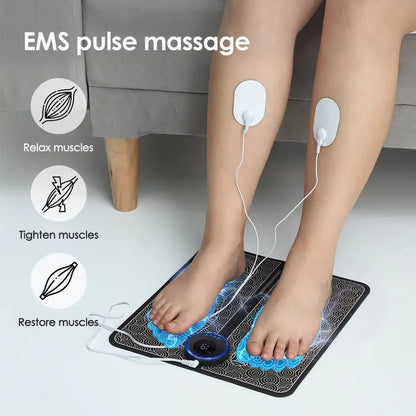 Electric foot massager pad, muscle massage relaxation trainer for massage, Fitness, outdoor sports, home family relaxation
